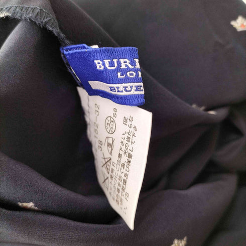 バーバリーブルーレーベル BURBERRY BLUE LABEL フリルデザインプリントノースリーブブラウス レディース JPN:38