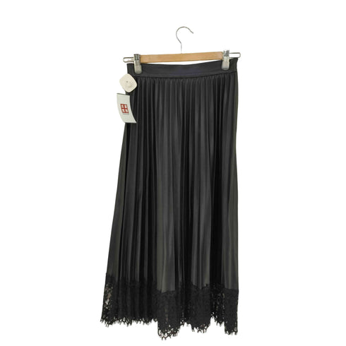 ザラ ZARA フェイクレザー プリーツスカート レディース XS