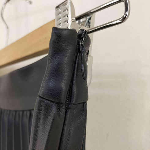 ザラ ZARA フェイクレザー プリーツスカート レディース XS