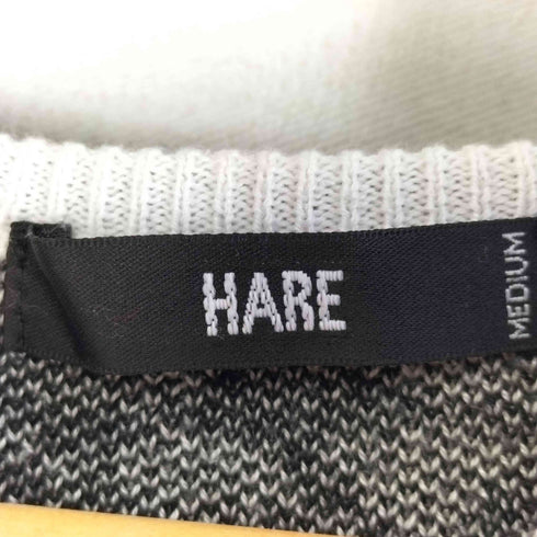 ハレ HARE 千鳥柄 クルーネック ニット メンズ JPN:M