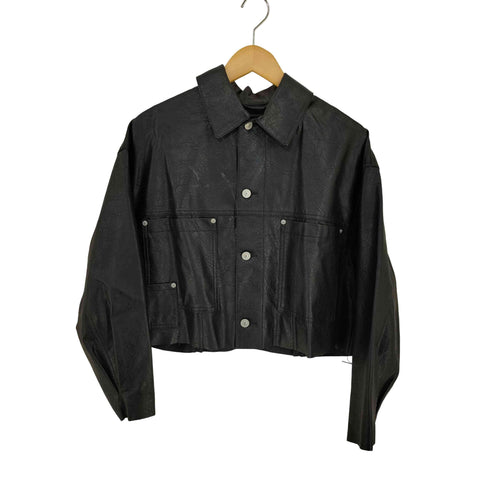 ザラ ZARA FAUX LEATHER OVERSHIRT レディース import:XS