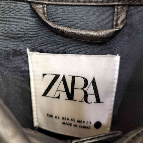 ザラ ZARA FAUX LEATHER OVERSHIRT レディース import:XS