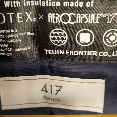 フォーワンセブンバイエディフィス 417 by EDIFICE SOLOTEX AEROCAPSULE ステンカラーコート メンズ JPN:L