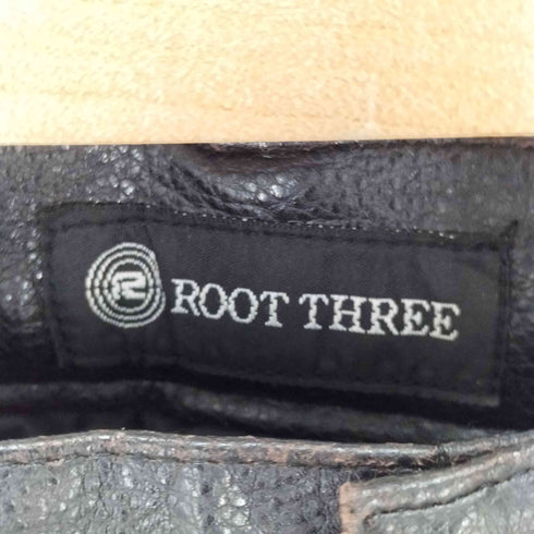 ROOT THREE ストレートレザーパンツ 黒 メンズ 85