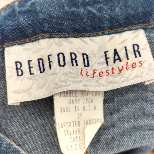 BED FORD FAIR 90S USA製 ノースリーブ デニム ワンピース レディース