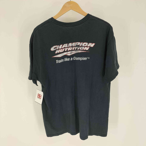 Hanes ボディ CHAMPION NUTRITION 両面プリントクルーネックTシャツ メンズ import:L