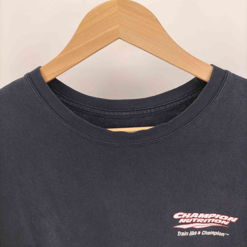 Hanes ボディ CHAMPION NUTRITION 両面プリントクルーネックTシャツ メンズ import:L