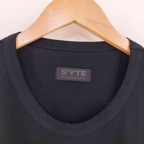 サイトバイヨウジヤマモト syte by Yohji Yamamoto 40/2 Cotton Jersey Crew Neck Half-Layered ColorLock Long Sleeve T-Shirt メンズ JPN:3