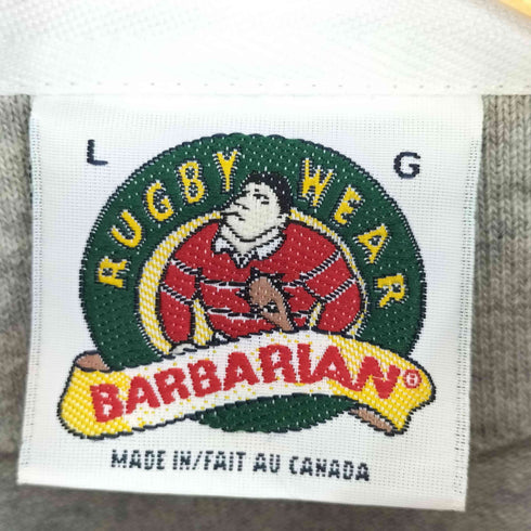 バーバリアン BARBARIAN カナダ製 半袖 ラガーシャツ メンズ import:L