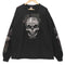 ハーレーダビッドソン HARLEY-DAVIDSON 両面プリント スカル フレイム 羽 ロングスリーブTシャツ ロンT メンズ import:XL