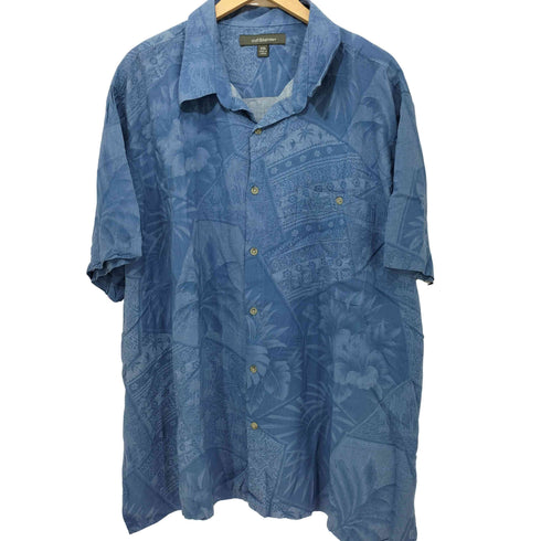 クラフトアンドバロー Croft&Barrow フラワープリント 開襟 アロハシャツ メンズ import:XXL