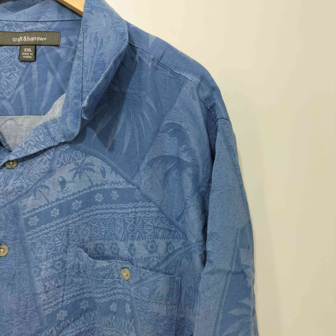 クラフトアンドバロー Croft&Barrow フラワープリント 開襟 アロハシャツ メンズ import:XXL