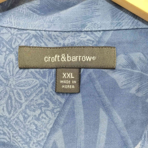 クラフトアンドバロー Croft&Barrow フラワープリント 開襟 アロハシャツ メンズ import:XXL