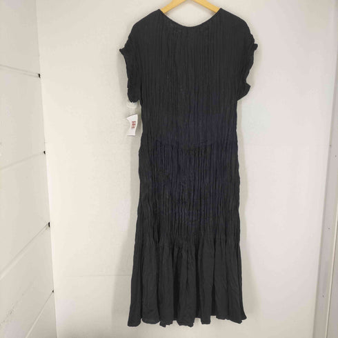 ユニクロイネスドラフレサンジュ UNIQLO INES DE LA FRESSANGE サテンツイストプリーツワンピース レディース JPN:XXL