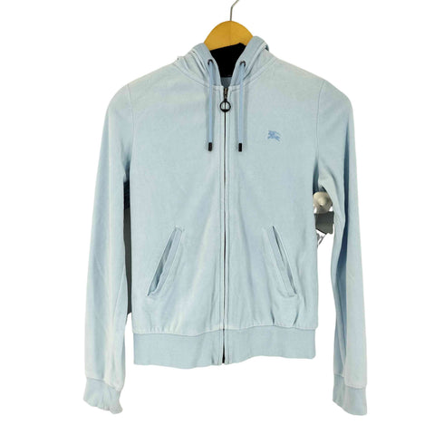 バーバリーブルーレーベル BURBERRY BLUE LABEL パイル地 ジップアップパーカー レディース 38