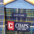 チャップス CHAPS 00S ロゴ刺繍 チェック コットンポリ ボタンダウンシャツ メンズ import:XL