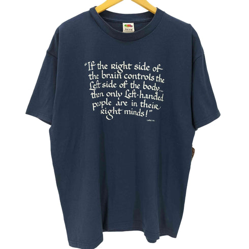 フルーツオブザルーム FRUIT OF THE LOOM メッセージプリント クルーネックTシャツ メンズ JPN:XL