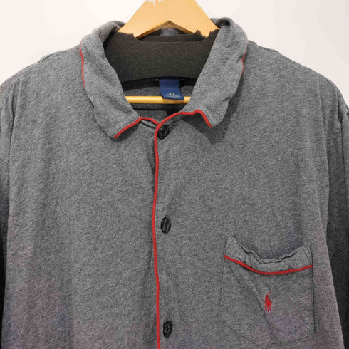 ポロラルフローレン POLO RALPH LAUREN ポニー刺繍 パイピング パジャマシャツ メンズ import:L