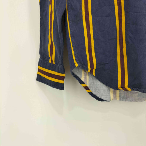 ポロバイラルフローレン Polo by RALPH LAUREN 80S ポニー刺繍 ストライプ ボタンダウンシャツ メンズ import:L