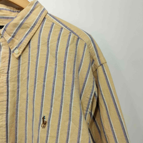 ラルフローレン RALPH LAUREN 90S ポニー刺繍 ストライプ ボタンダウンシャツ メンズ import:XL