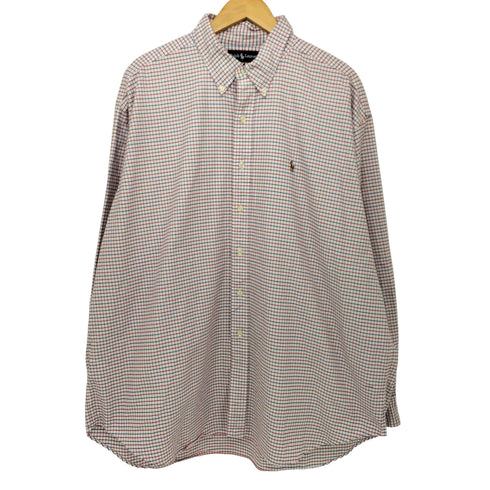 ラルフローレン RALPH LAUREN 90S BLAKE ポニー刺繍 チェック ボタンダウンシャツ メンズ import:XL XXL