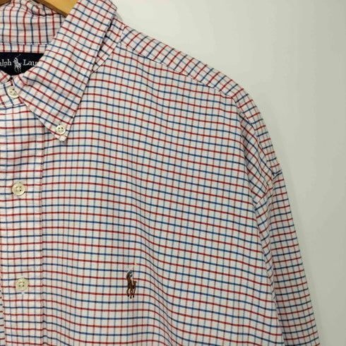 ラルフローレン RALPH LAUREN 90S BLAKE ポニー刺繍 チェック ボタンダウンシャツ メンズ import:XL XXL