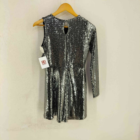 ザラ ZARA ASYMMETRICAL SHIMMER DRESS レディース 13-14