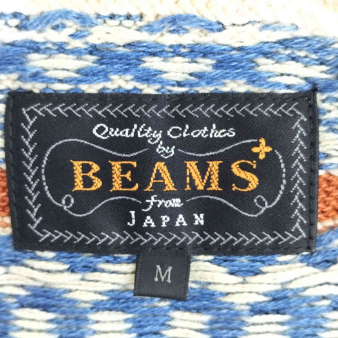 ビームスプラス BEAMS+ インディゴ ジャカード ニットベスト メンズ JPN:M