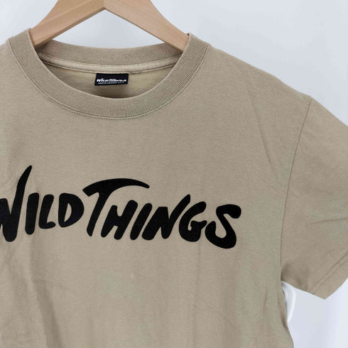 ワイルドシングス WILD THINGS FLOCKING LOGO TEE フロッキング ロゴ Tシャツ メンズ