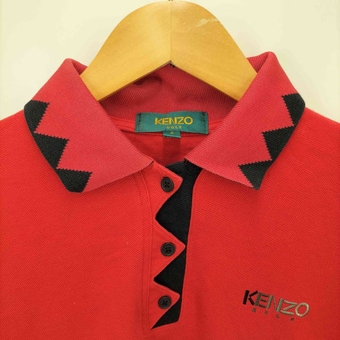 ケンゾーゴルフ KENZO GOLF バイカラーL/Sデザインポロシャツ メンズ 2
