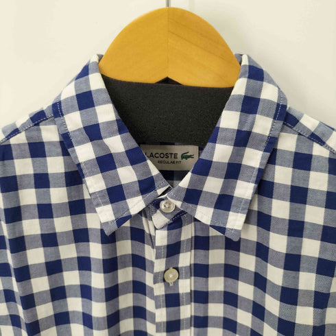 ラコステ LACOSTE REGULAR FIT ギンガムチェックL/S シャツ メンズ S/M