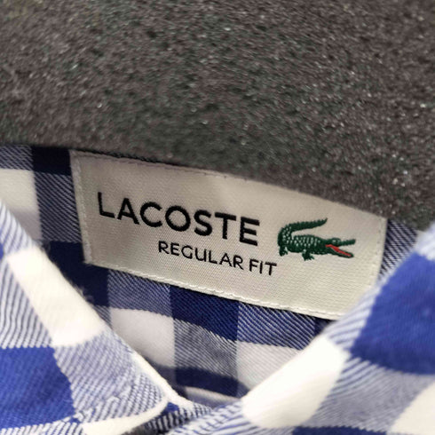 ラコステ LACOSTE REGULAR FIT ギンガムチェックL/S シャツ メンズ S/M