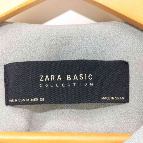 ザラベーシック ZARABASIC ノーカラーロングジャケット レディース M