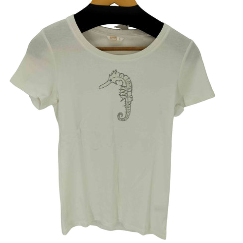 EXTRA FINE COTTON ラインストーン S/STEE タツノオトシゴ レディース import:L