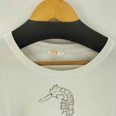 EXTRA FINE COTTON ラインストーン S/STEE タツノオトシゴ レディース import:L