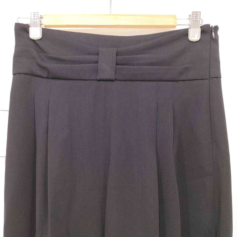ザラ ZARA ウエストリボン 2タック テーパードスラックス レディース M