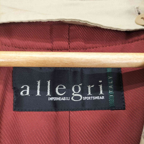 アレグリ allegri ウールチェックライナー付きステンカラーコート メンズ JPN:M