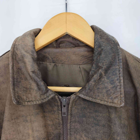 ピエールカルダン pierre cardin ジップアップ レザージャケット メンズ UK:36
