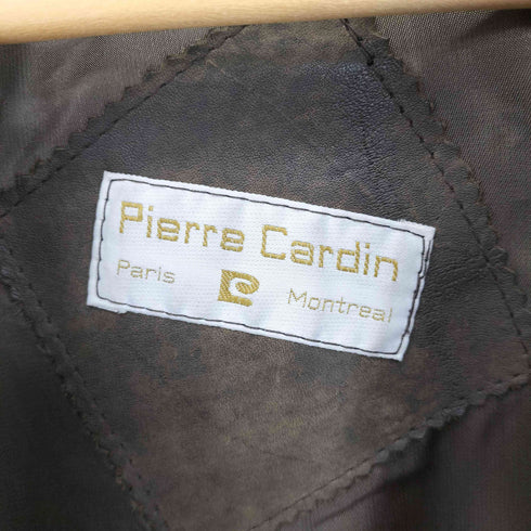 ピエールカルダン pierre cardin ジップアップ レザージャケット メンズ UK:36