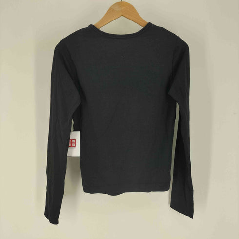 ディーゼル DIESEL T-ANGIE-LS くり抜きロゴ刺繍 クルーネックロングスリーブカットソー レディース import:M