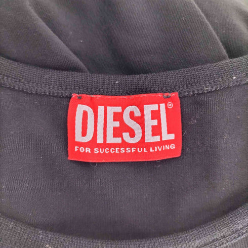 ディーゼル DIESEL T-ANGIE-LS くり抜きロゴ刺繍 クルーネックロングスリーブカットソー レディース import:M