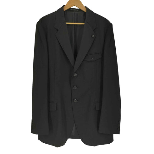 ヨウジヤマモトプールオム Yohji Yamamoto POUR HOMME 23AW DOUBLE LEFT PANEL 3-BUTTON JACKET メンズ JPN:2
