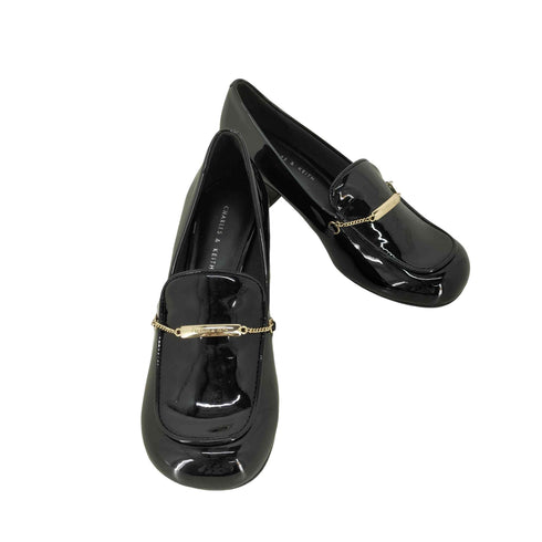 チャールズキース CHARLES & KEITH チェーンリンク ローファー スクエアトゥ レディース EUR:34
