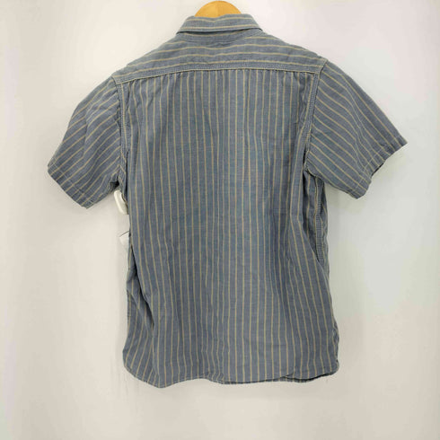 クーティー COOTIE コットン ストライプ S/S ワークシャツ メンズ import:S
