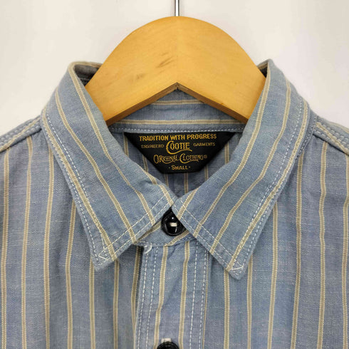 クーティー COOTIE コットン ストライプ S/S ワークシャツ メンズ import:S