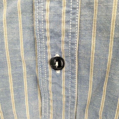クーティー COOTIE コットン ストライプ S/S ワークシャツ メンズ import:S