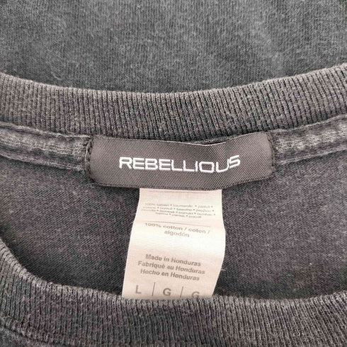 REBELLIOUS アームプリント クルーネックロングスリーブカットソー ロンT メンズ import:L