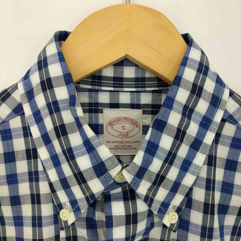 ブルックスブラザーズ 346 BROOKS BROTHERS ギンガムチェック ボタンダウンシャツ メンズ import:S