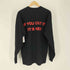 rebellious IF YOU CUT IT IT IS RED 人面 プリント クルーネックカットソー ロンT メンズ import:L