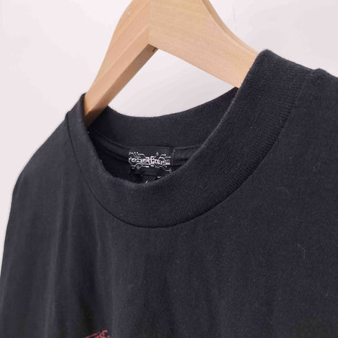 rebellious IF YOU CUT IT IT IS RED 人面 プリント クルーネックカットソー ロンT メンズ import:L